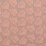 Peach Allium Embroidered Hakoba Fabric