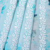 Aqua Floral Abstract Hakoba Fabric