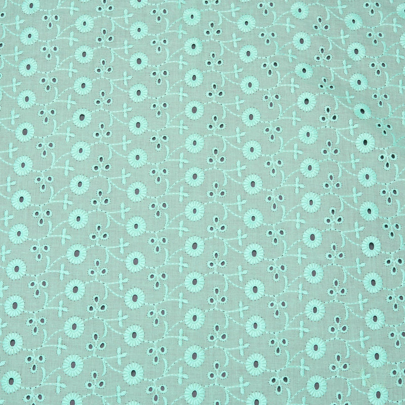 Blue Eyelets Hakoba Fabric