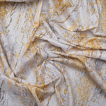 Caramel Leaves Absract Print Hakoba Fabric
