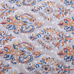 Cream Suzani Printed Embroidered Hakoba Fabric