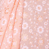 Dual Tone Peach Floral Hakoba Fabric