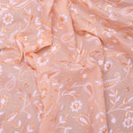 Dark Peach Dual Tone Pea Hakoba Fabric