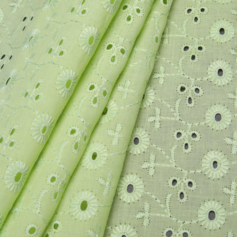 Green Eyelets Hakoba Fabric