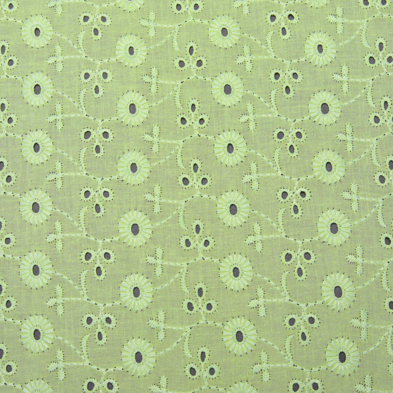 Green Eyelets Hakoba Fabric