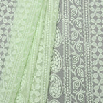 Green Mist Kairi Embroidered Georgette Hakoba Fabric