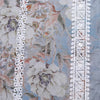 Grey Floral Abstract Hakoba Fabric