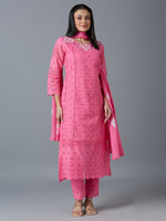 HAKOBA LUXE ALIA PINK KURTA SET