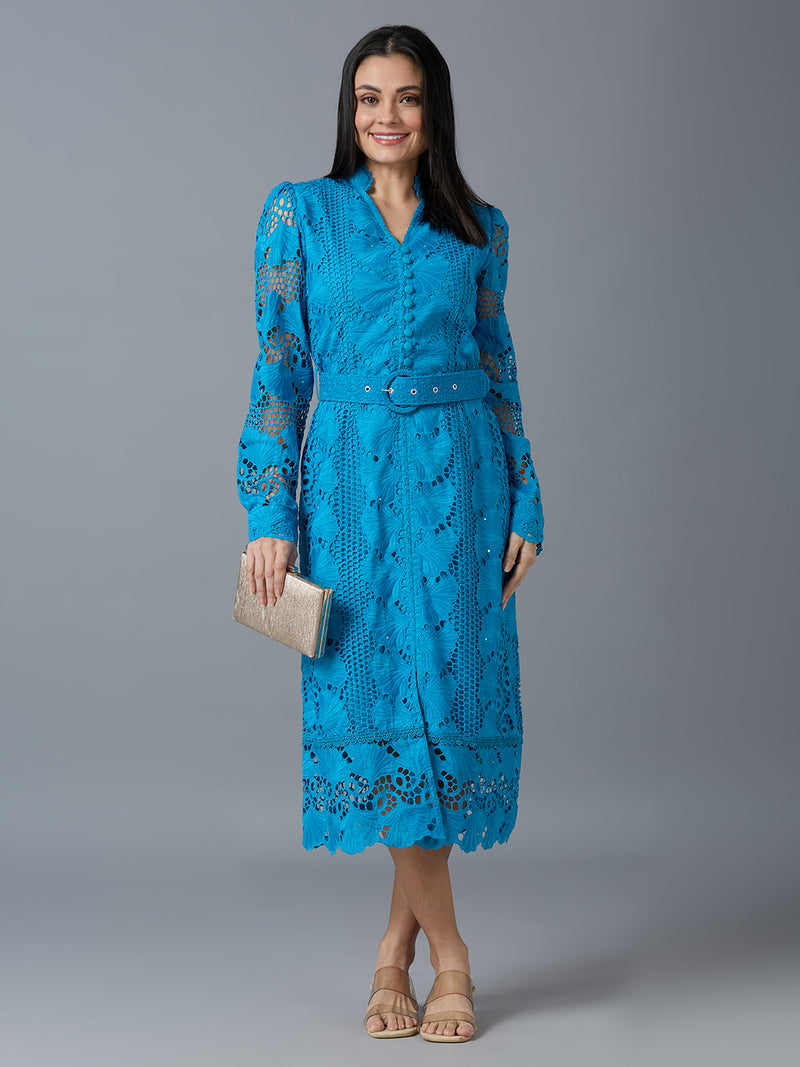 HAKOBA LUXE FARAH BLUE DRESS