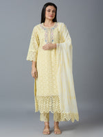 HAKOBA LUXE KIARA CREAM KURTA SET