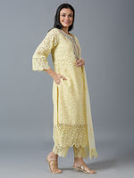 HAKOBA LUXE KIARA CREAM KURTA SET