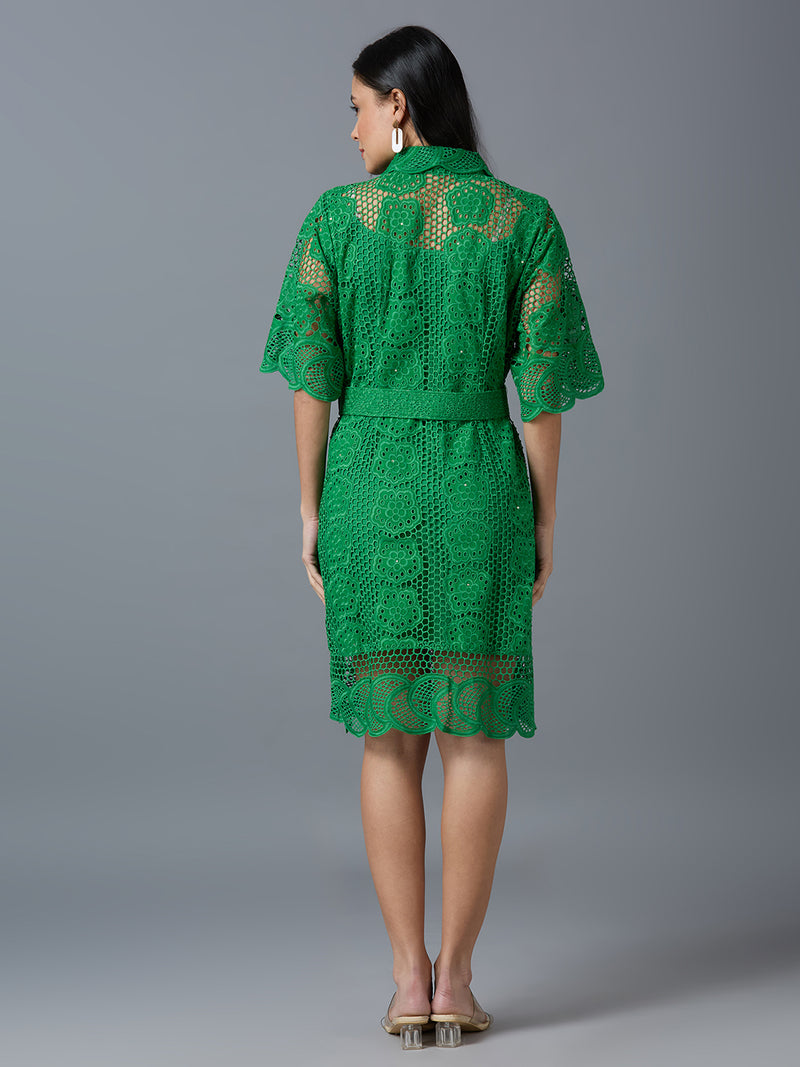 HAKOBA LUXE STAR GREEN DRESS