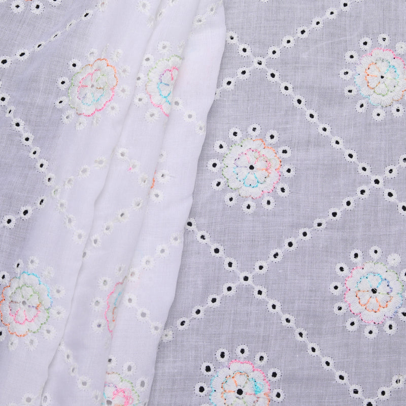 Hexa White Hakoba Fabric