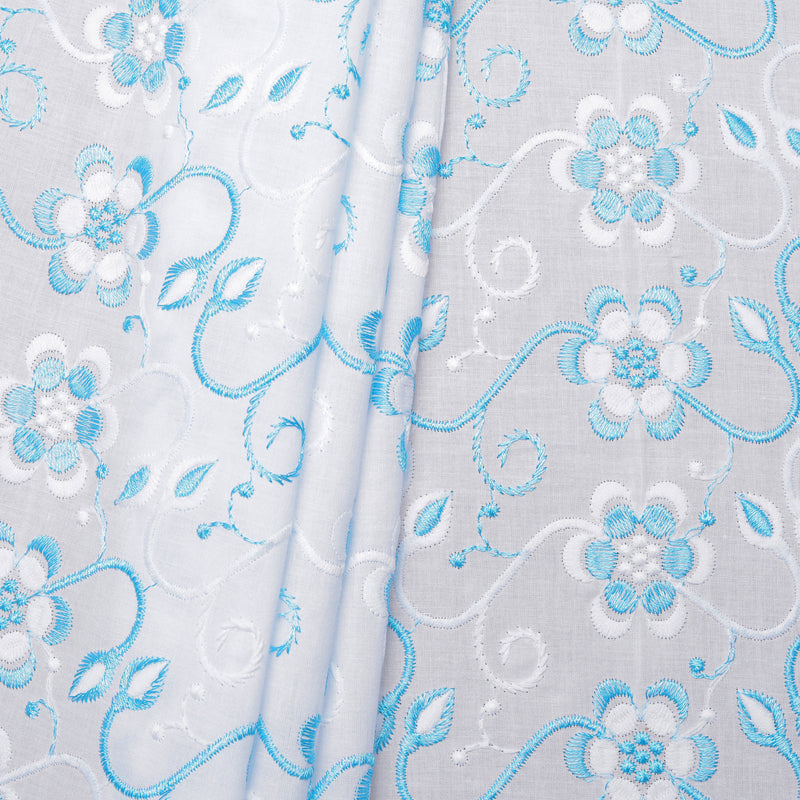 Ira Multi Blue Scallop Hakoba Fabric