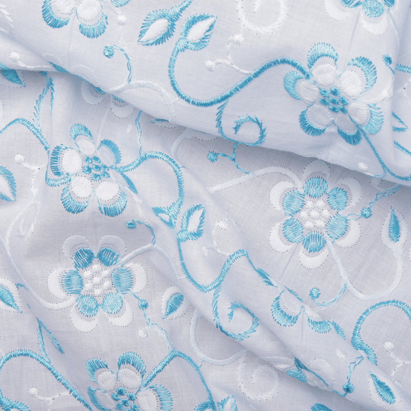 Ira Multi Blue Scallop Hakoba Fabric