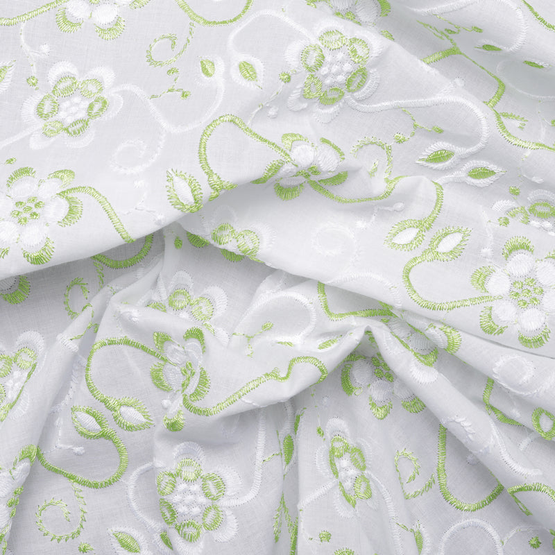 Ira Multi Green Scallop Hakoba Fabric