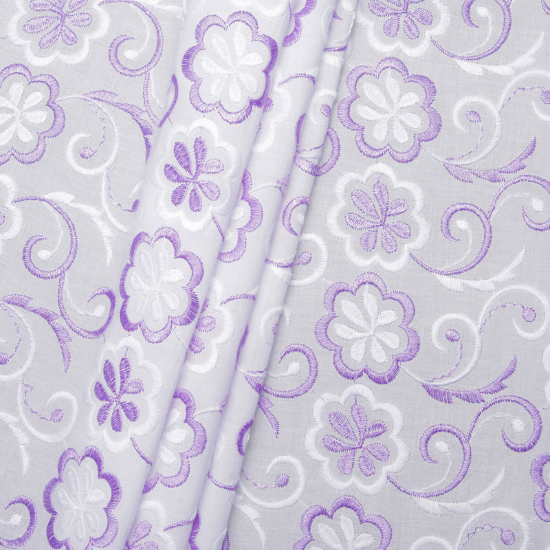 Jia Multi Lavender Scallop Hakoba Fabric