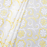 Jia Multi Yellow Scallop Hakoba Fabric