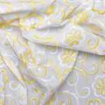 Jia Multi Yellow Scallop Hakoba Fabric