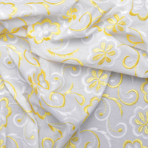 Jia Multi Yellow Scallop Hakoba Fabric