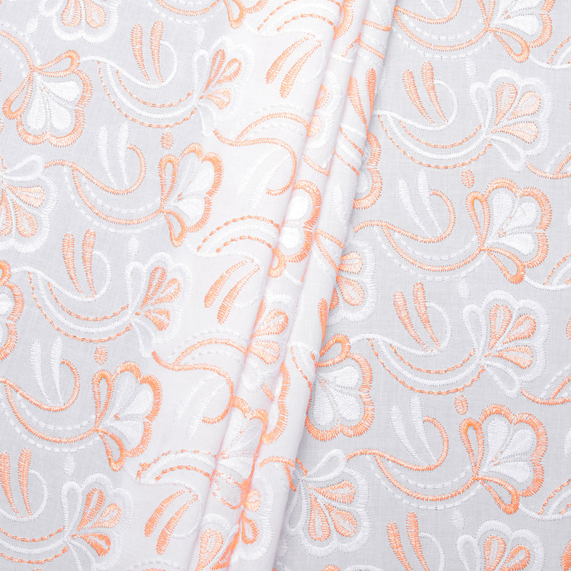 Layla Multi Peach Scallop Hakoba Fabric