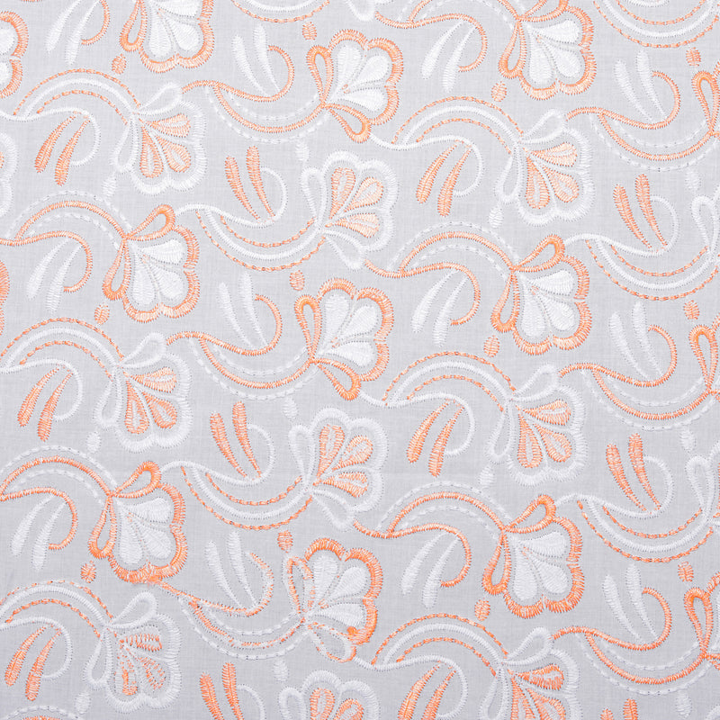 Layla Multi Peach Scallop Hakoba Fabric