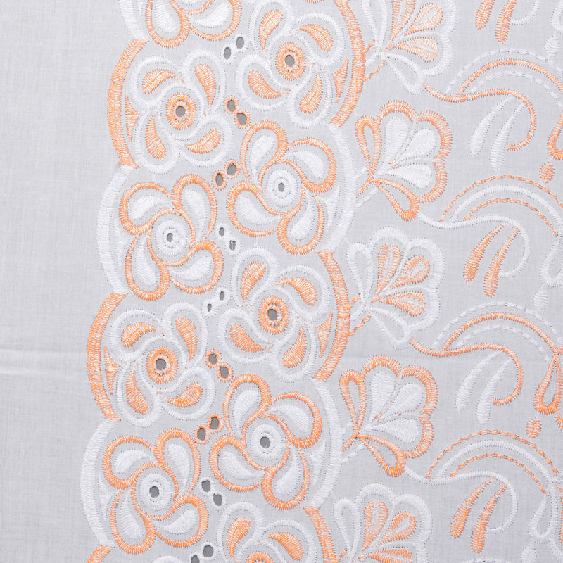 Layla Multi Peach Scallop Hakoba Fabric