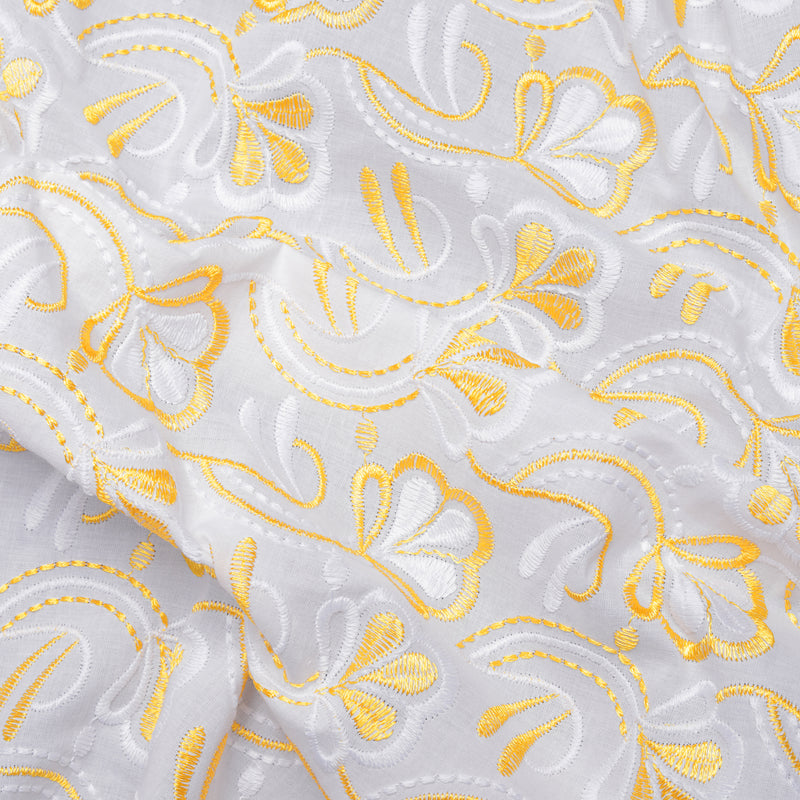 Layla Multi Yellow Scallop Hakoba Fabric