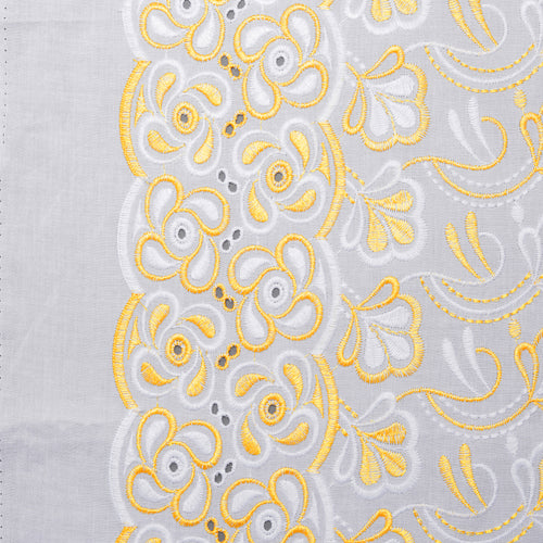 Layla Multi Yellow Scallop Hakoba Fabric