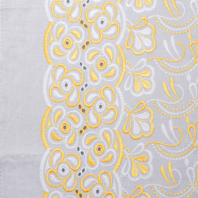 Layla Multi Yellow Scallop Hakoba Fabric