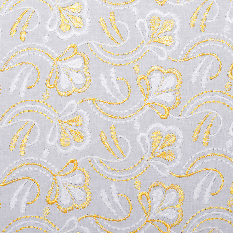 Layla Multi Yellow Scallop Hakoba Fabric