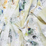 Lemon Floral Abstract Hakoba Fabric