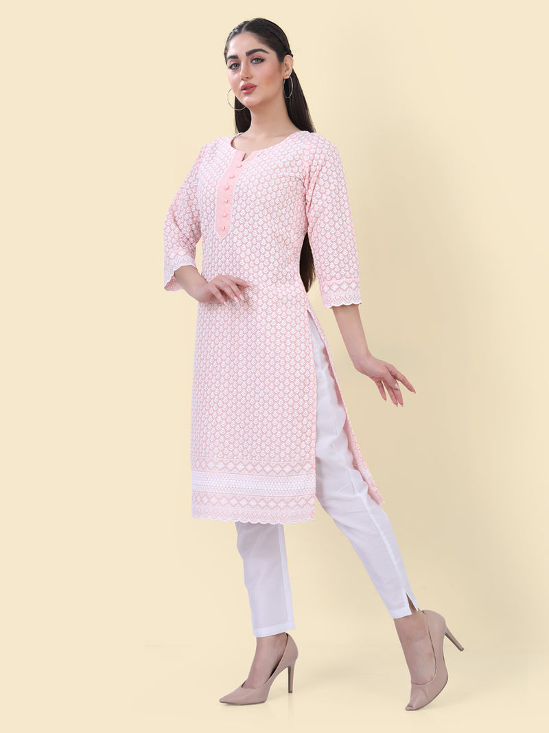 Buy Womens Cotton Off White Hakoba Kurti Online In India At Discounted  Prices