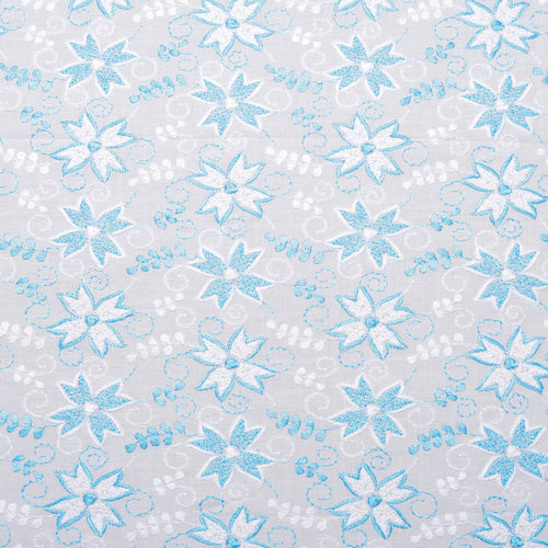 Maya Multi Blue Scallop Hakoba Fabric