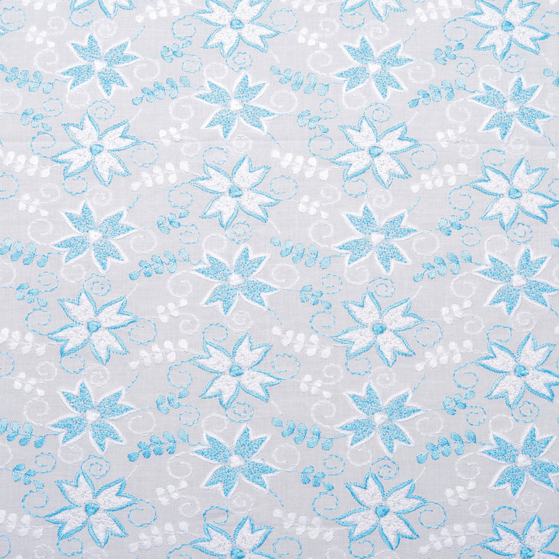 Maya Multi Blue Scallop Hakoba Fabric