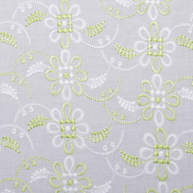 Noah Multi Green Scallop Hakoba Fabric