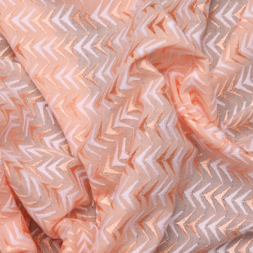 Nubra Peach Hakoba Fabric