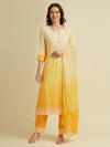 ORANGE SHADED HAKOBA KURTA SET