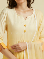 ORANGE SHADED HAKOBA KURTA SET