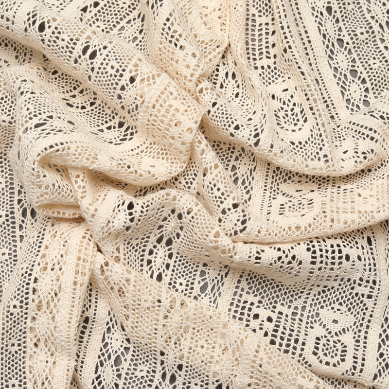 Off White Crochet Fabric Five