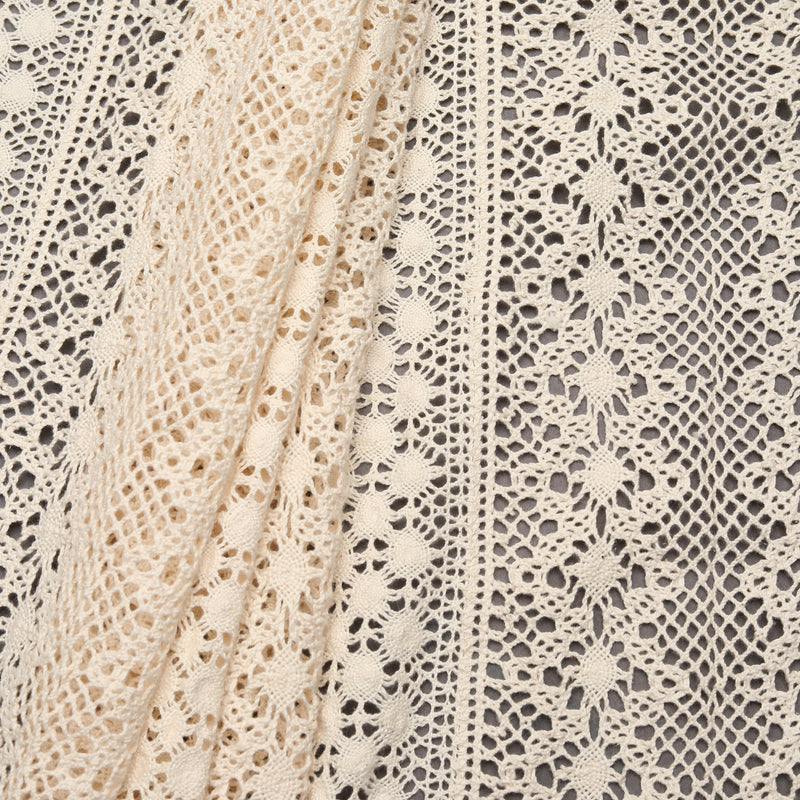Off White Crochet Fabric Seven