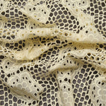 Off White Premium Cotton Schiffli Fabric