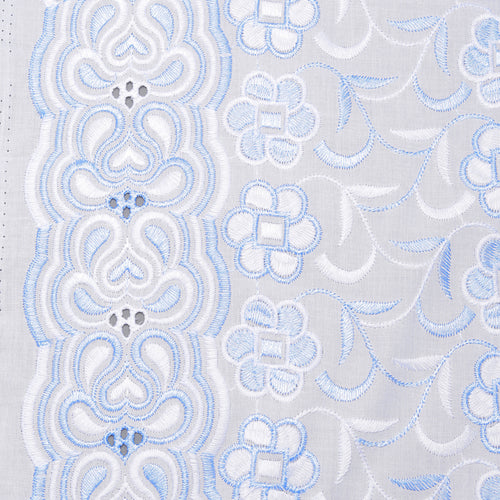 Oma Multi Blue Scallop Hakoba Fabric