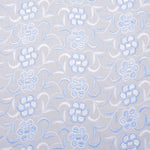 Oma Multi Blue Scallop Hakoba Fabric