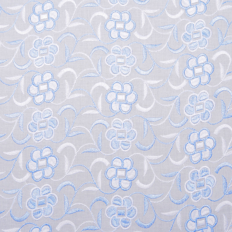 Oma Multi Blue Scallop Hakoba Fabric