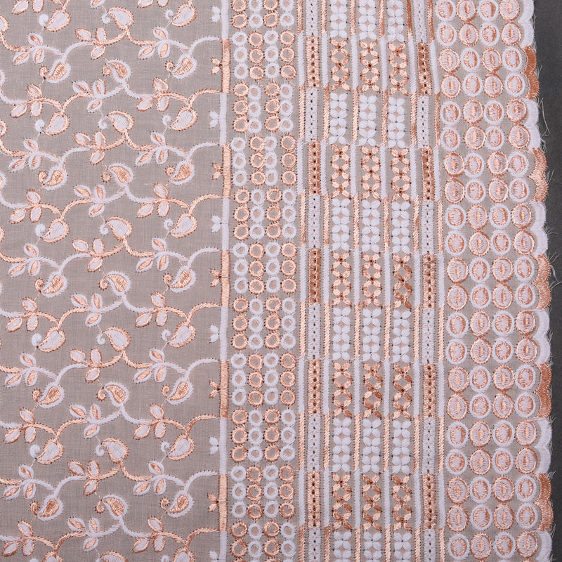 Peach Vel Dual Tone Hakoba Fabric