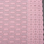 Pink Allium Embroidered Hakoba Fabric