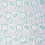 Qua Multi Green Scallop Hakoba Fabric