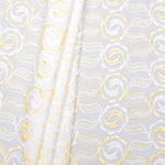 Qua Multi Yellow Scallop Hakoba Fabric