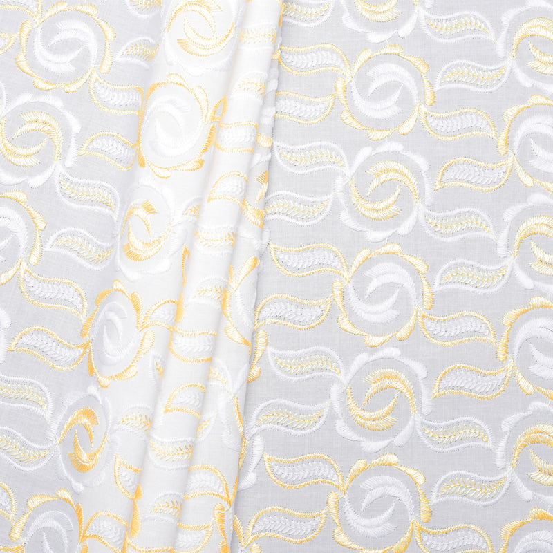 Qua Multi Yellow Scallop Hakoba Fabric